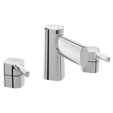 Bristan Flute 3 Hole Basin Mixer with Clicker Waste 1 Bristan Flute 3 Hole Basin Mixer with Clicker Waste