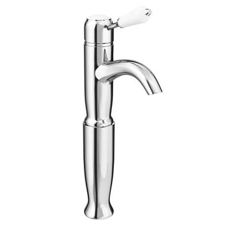 Lancaster Traditional Chrome Tall Mono Basin Mixer 2 Lancaster Traditional Chrome Tall Mono Basin Mixer - Image 2