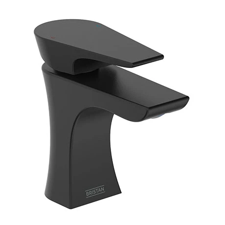 Bristan Hourglass Black Mono Basin Mixer with Clicker Waste 1 Bristan Hourglass Black Mono Basin Mixer with Clicker Waste