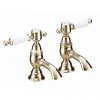Heritage - Glastonbury Basin Pillar Taps - Vintage Gold - TGRG00
