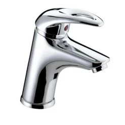 Bristan Java Contemporary Basin Mixer with Eco-Click & Clicker Waste - Chrome - J-EBAS-C