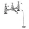 Burlington Kensington - 2 Tap Hole Bridge Basin Mixer with Plug & Chain - KE10
