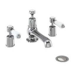 Burlington Kensington - 3 Tap Hole Basin Mixer with Pop Up Waste - KE12