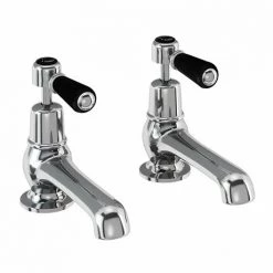 Burlington Kensington Black Basin Taps 5"