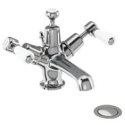 Burlington Kensington - Chrome Basin Mixer Tap with Pop Up Waste - KE4
