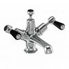 Burlington Kensington Black Basin Mixer with Click-Clack Waste
