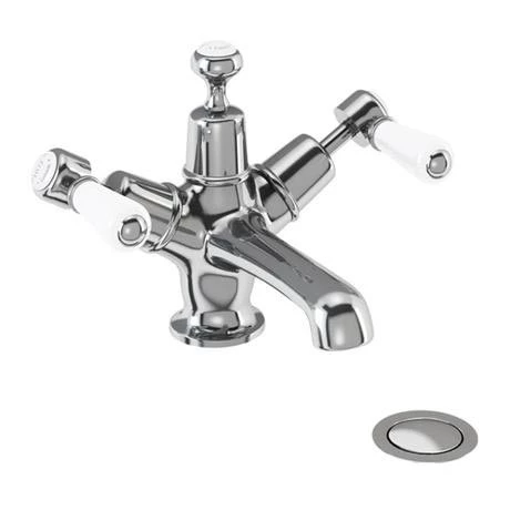 Burlington Kensington - Chrome Basin Mixer with Click-Clack Waste - KE6 1 Burlington Kensington - Chrome Basin Mixer with Click-Clack Waste - KE6