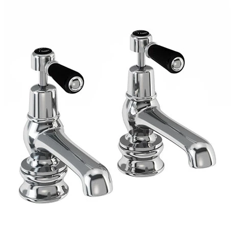 Burlington Kensington Regent Black Basin Taps 5" 1 Burlington Kensington Regent Black Basin Taps 5"