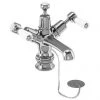 Burlington Kensington Regent - Chrome Basin Mixer Tap with Plug & Chain - KER5
