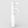 Lancaster Traditional Matt White Tall Mono Basin Mixer Tap
