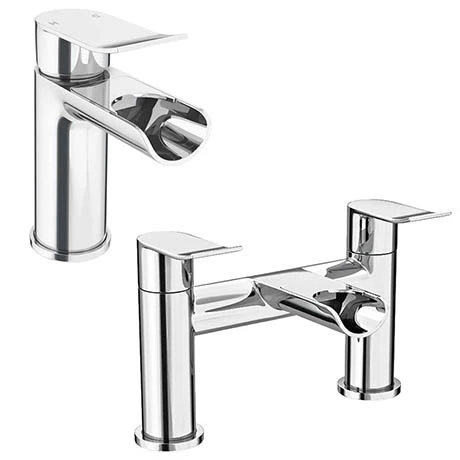 Luna Waterfall Tap Package (Bath + Basin Tap) 1 Luna Waterfall Tap Package (Bath + Basin Tap)