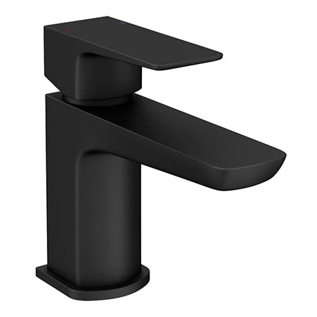 Mileto Matt Black Cloakroom Mini Basin Mixer Tap 1 Mileto Matt Black Cloakroom Mini Basin Mixer Tap
