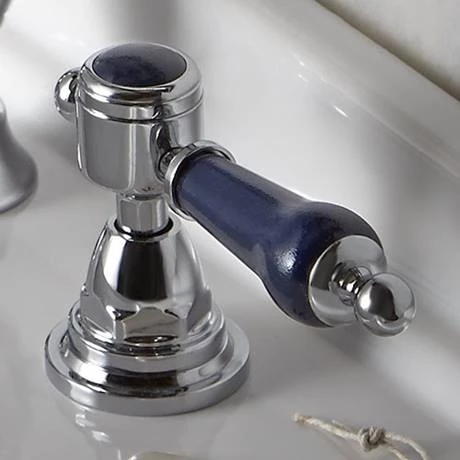 Heritage Glastonbury Midnight Blue Mono Basin Mixer with Pop-up Waste - TGRBL04 2 Heritage Glastonbury Midnight Blue Mono Basin Mixer with Pop-up Waste - TGRBL04 - Image 2