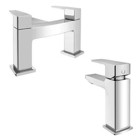 Monza Curved Modern Tap Package (Mono Basin Mixer + Bath Filler) 2 Monza Curved Modern Tap Package (Mono Basin Mixer + Bath Filler) - Image 2