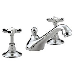 Bristan 1901 Traditional 3 Hole Basin w/ Pop-up waste - Chrome - N-3HBAS-C-CD