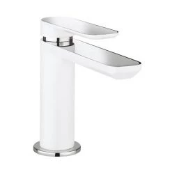 Crosswater Pier Monobloc Basin Mixer - White - PI110DNW
