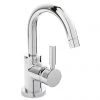 Hudson Reed Tec Single Lever Side Action Cloakroom Basin Mixer Tap inc. Push Button Waste