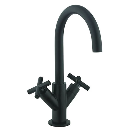 Crosswater MPRO Crosshead Matt Black Mono Basin Mixer - PRC110DNM 1 Crosswater MPRO Crosshead Matt Black Mono Basin Mixer - PRC110DNM