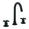 Crosswater MPRO Crosshead Matt Black Deck Mounted 3 Hole Set Basin Mixer - PRC135DNM