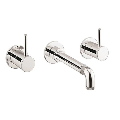 Crosswater MPRO Industrial Wall Mounted 3 Hole Set Basin Mixer - Chrome - PRI130WNC 1 Crosswater MPRO Industrial Wall Mounted 3 Hole Set Basin Mixer - Chrome - PRI130WNC