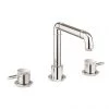 Crosswater MPRO Industrial Deck Mounted 3 Hole Set Basin Mixer - Chrome - PRI135DNC