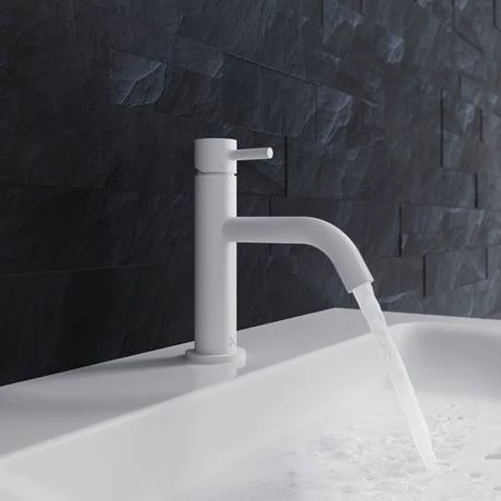 Crosswater MPRO Monobloc Basin Mixer - Matt White - PRO110DNW+ 2 Crosswater MPRO Monobloc Basin Mixer - Matt White - PRO110DNW+ - Image 2