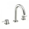 Crosswater MPRO Deck Mounted 3 Hole Set Basin Mixer - Brushed Stainless Steel - PRO135DNV