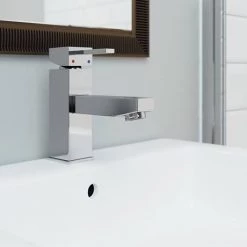 Bristan - Quadrato Basin Mixer with Eco-Click (no waste) - Chrome - QD-EBASNW-C -Basin Taps Shop QD EBASNW C.ai1 460