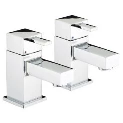 Bristan - Quadrato Basin Taps - Chrome - QD1/2C