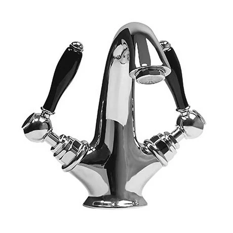Imperial Radcliffe Chrome Tall Mono Basin Mixer with Black Levers + Waste 1 Imperial Radcliffe Chrome Tall Mono Basin Mixer with Black Levers + Waste