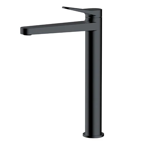 RAK - Petit Round Tall Basin Mixer Tap Matt Black - RAKPER3003B 1 RAK - Petit Round Tall Basin Mixer Tap Matt Black - RAKPER3003B