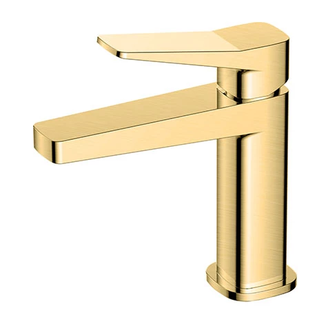 RAK - Petit Square Standard Basin Mixer Brushed Gold - RAKPES3001G 1 RAK - Petit Square Standard Basin Mixer Brushed Gold - RAKPES3001G
