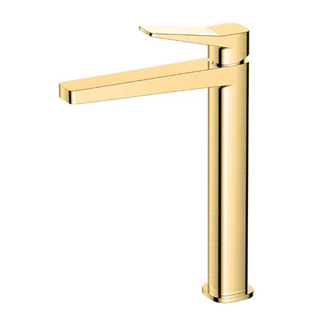 RAK Petit Square Tall Basin Mixer Tap Brushed Gold - RAKPES3003G 1 RAK Petit Square Tall Basin Mixer Tap Brushed Gold - RAKPES3003G