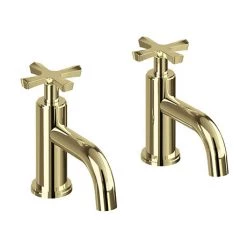 Burlington Riviera Art Deco Gold Basin Pillar Taps