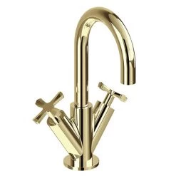 Burlington Riviera Art Deco Gold Mono Basin Mixer