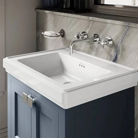 Burlington Riviera Art Deco Chrome Wall Mounted Basin Mixer 2 Burlington Riviera Art Deco Chrome Wall Mounted Basin Mixer - Image 2