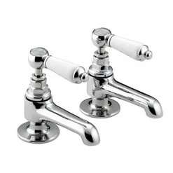 Bristan Renaissance Traditional Basin Taps - Chrome Plated - RS2-1/2-C