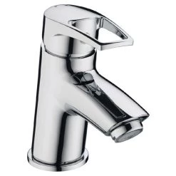 Bristan - Smile Contemporary Basin Mixer w/ Clicker Waste - Chrome - SM-BAS-C