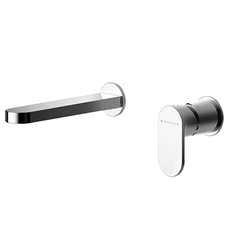 Asquiths Solitude Wall Mounted Basin Mixer (2TH) Without Backplate - TAB5112 1 Asquiths Solitude Wall Mounted Basin Mixer (2TH) Without Backplate - TAB5112