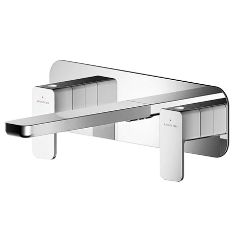 Asquiths Tranquil Wall Mounted Basin Mixer (3TH) With Backplate - TAD5115 1 Asquiths Tranquil Wall Mounted Basin Mixer (3TH) With Backplate - TAD5115