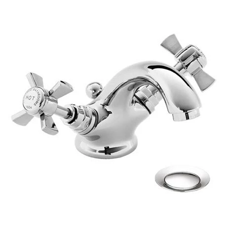 Heritage - Dawlish Mono Basin Mixer with Pop-up Waste - Chrome - TDCC04 1 Heritage - Dawlish Mono Basin Mixer with Pop-up Waste - Chrome - TDCC04