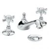 Heritage - Dawlish 3 Hole Basin Mixer with Pop-up Waste - Chrome - TDCC06