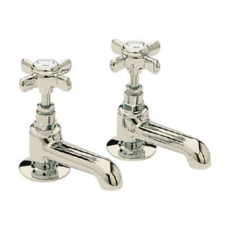 Heritage - Dawlish Basin Pillar Taps - Vintage Gold - TDCG00 1 Heritage - Dawlish Basin Pillar Taps - Vintage Gold - TDCG00