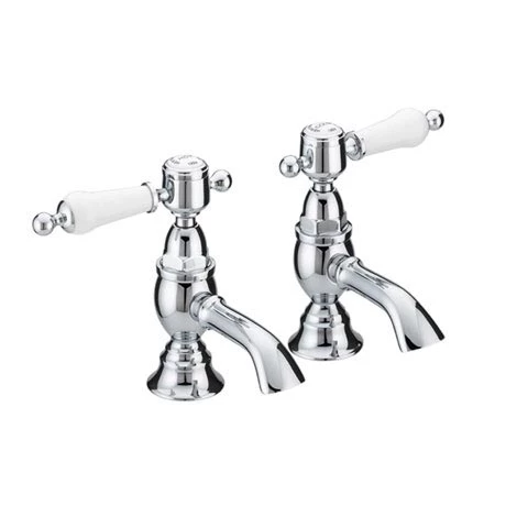 Heritage - Glastonbury Basin Pillar Taps - Chrome - TGRC00 1 Heritage - Glastonbury Basin Pillar Taps - Chrome - TGRC00