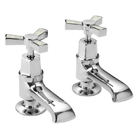 Heritage Gracechurch Mother of Pearl Basin Pillar Taps - TGRDMOP00 1 Heritage Gracechurch Mother of Pearl Basin Pillar Taps - TGRDMOP00