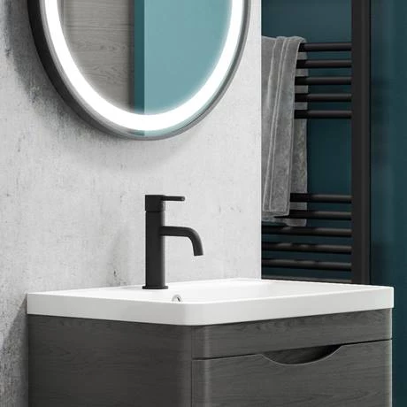 Toreno Matt Black Round Basin Mono Mixer Tap 2 Toreno Matt Black Round Basin Mono Mixer Tap - Image 2