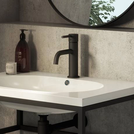 Toreno Matt Black Round Basin Mono Mixer Tap 3 Toreno Matt Black Round Basin Mono Mixer Tap - Image 3