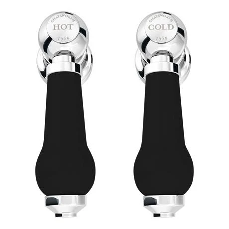 Chatsworth 1928 Traditional Black Lever Mono Basin Mixer Tap 2 Chatsworth 1928 Traditional Black Lever Mono Basin Mixer Tap - Image 2