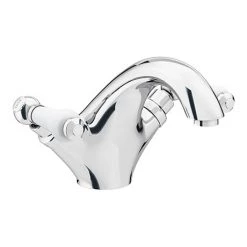 Chatsworth 1928 Traditional White Lever Mono Basin Mixer Tap