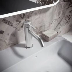Crosswater 3ONE6 Stainless Steel Mono Basin Mixer Tap - TS110DNS 6 Crosswater 3ONE6 Stainless Steel Mono Basin Mixer Tap - TS110DNS -Basin Taps Shop TS110DNS D2 460